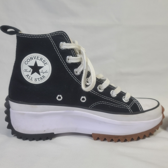 Converse Run Star Hike High-Top Platform Chuck Taylor Shoes Black Women's Size 7 - Picture 5 of 11
